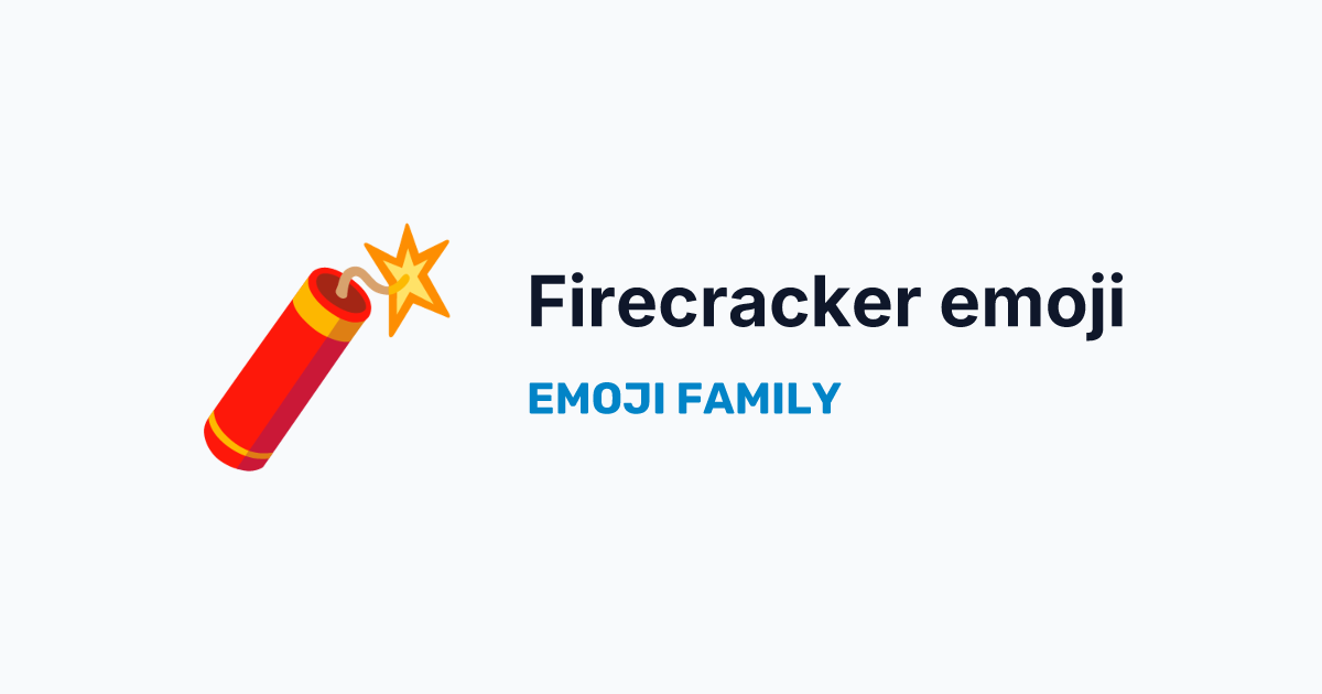 Firecracker emoji — Emoji Family