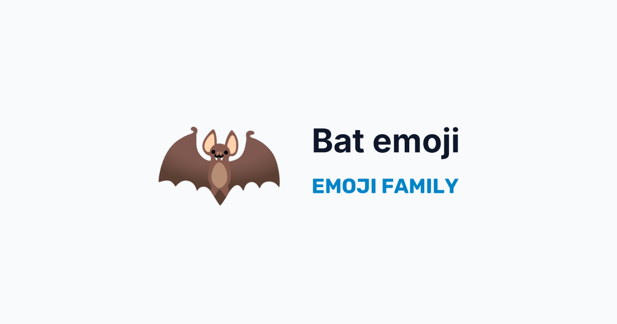 Bat emoji — Emoji Family