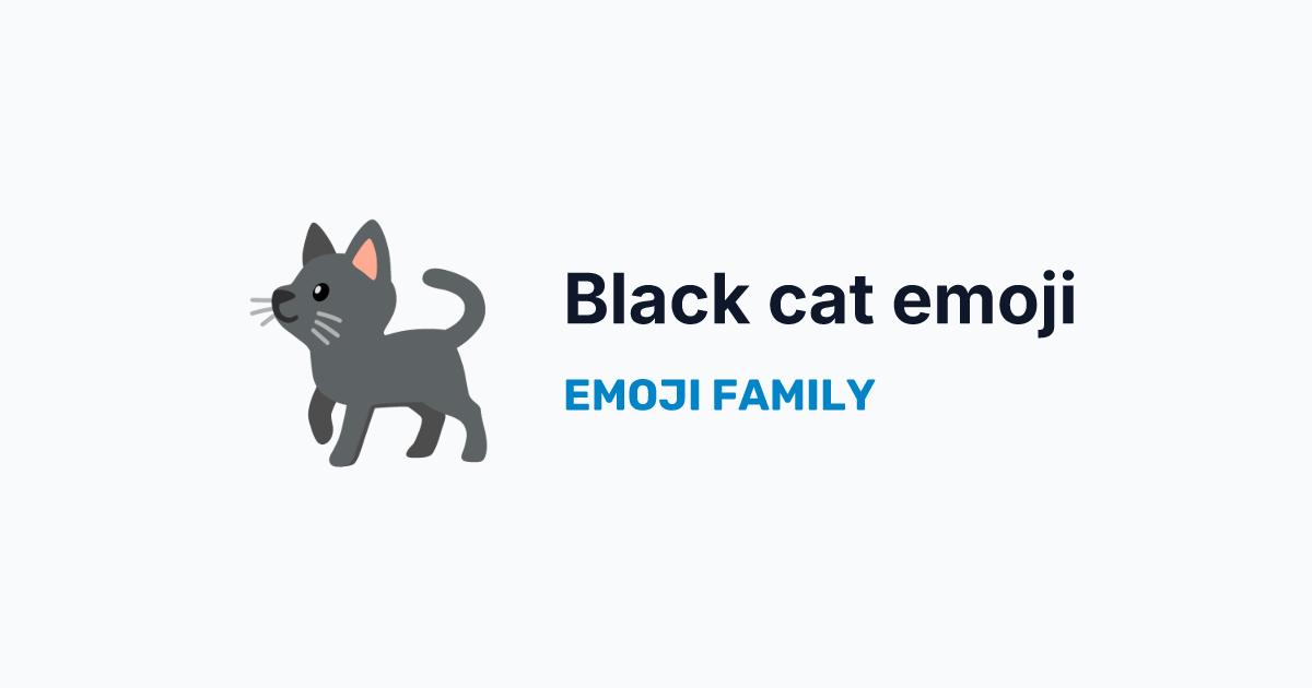 Black cat emoji — Emoji Family