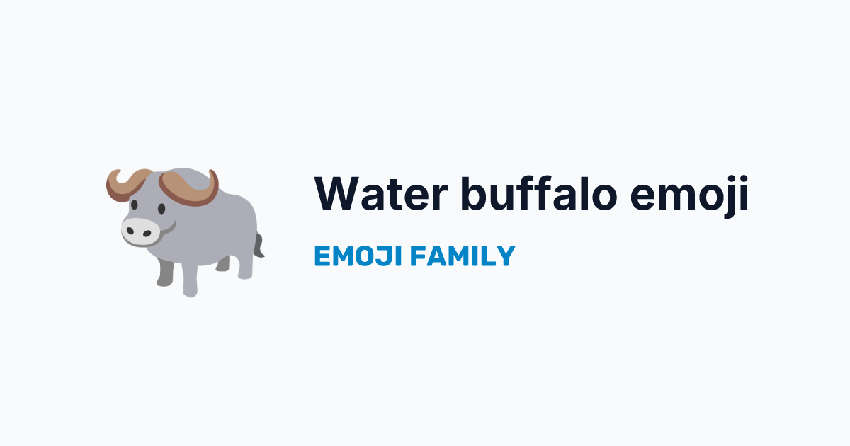 Water buffalo emoji — Emoji Family