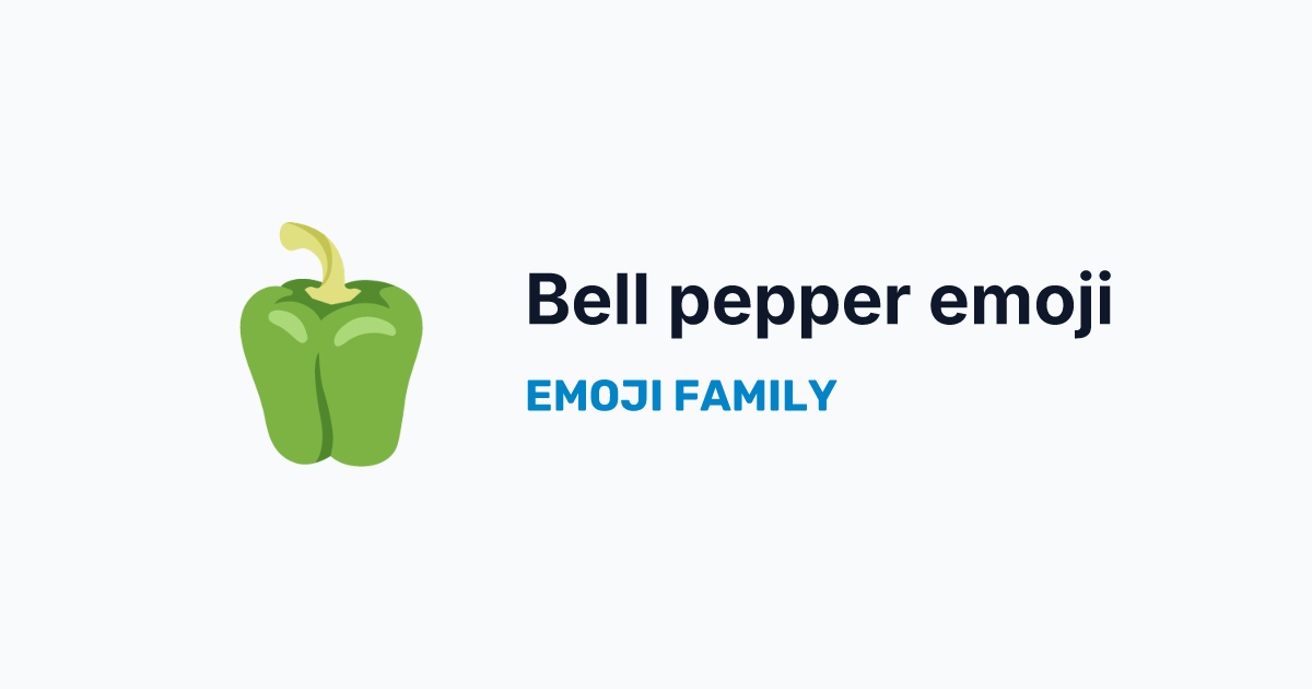 Bell pepper emoji — Emoji Family
