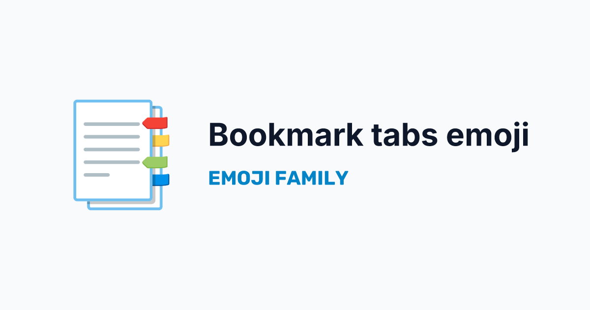 Bookmark tabs emoji — Emoji Family