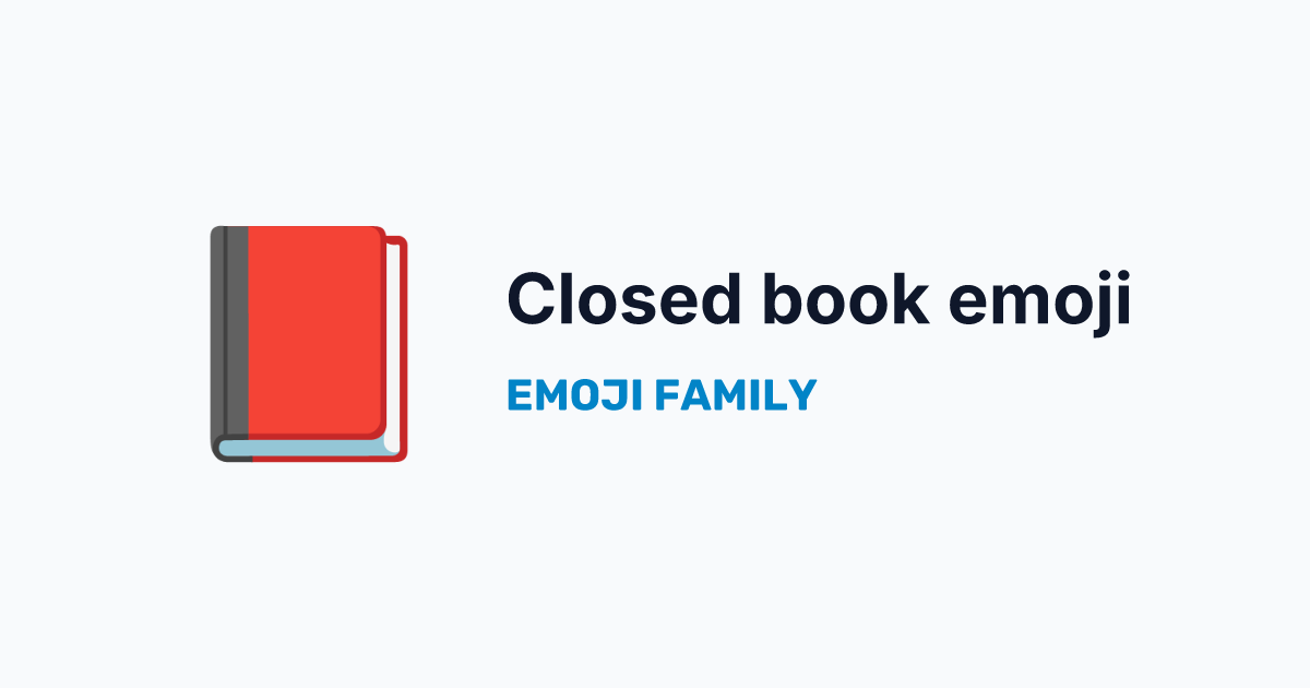 Closed book emoji — Emoji Family