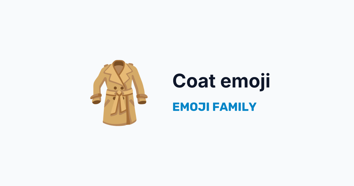 Coat emoji — Emoji Family