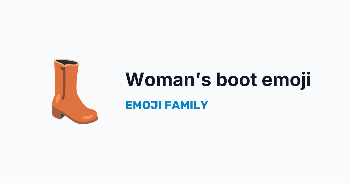 Woman’s boot emoji — Emoji Family