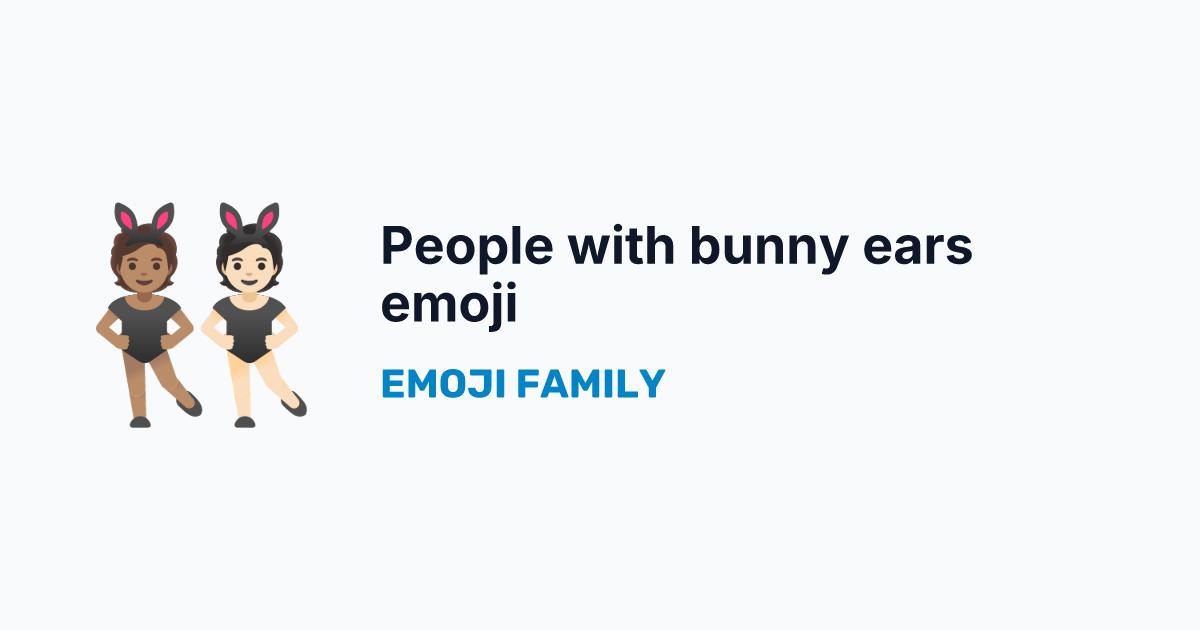 People with bunny ears: medium skin tone, light skin tone emoji — Emoji ...