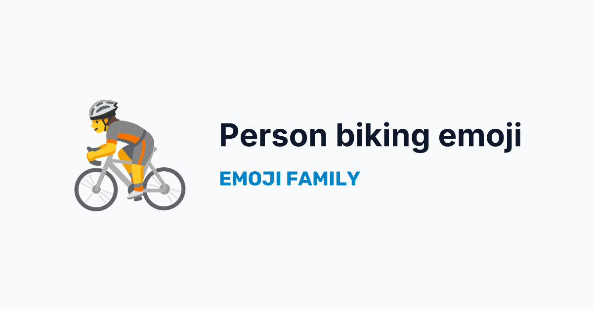 Person biking emoji — Emoji Family