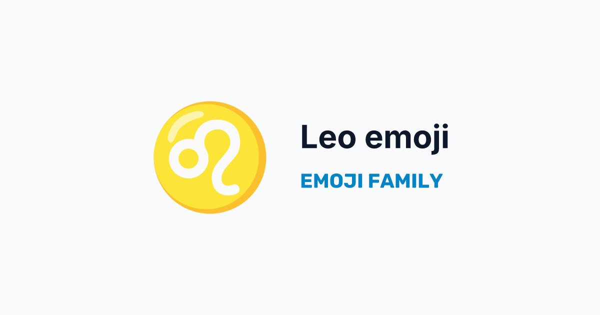 Leo emoji — Emoji Family