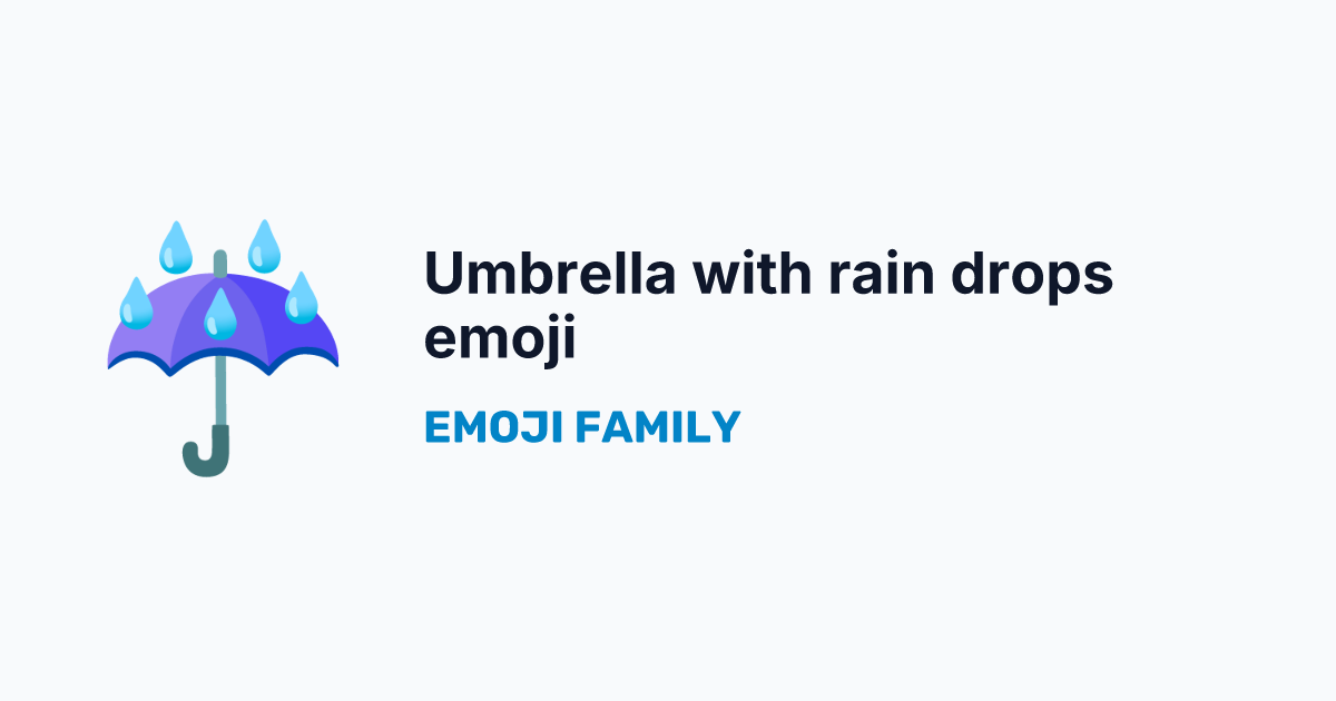 Umbrella with rain drops emoji — Emoji Family